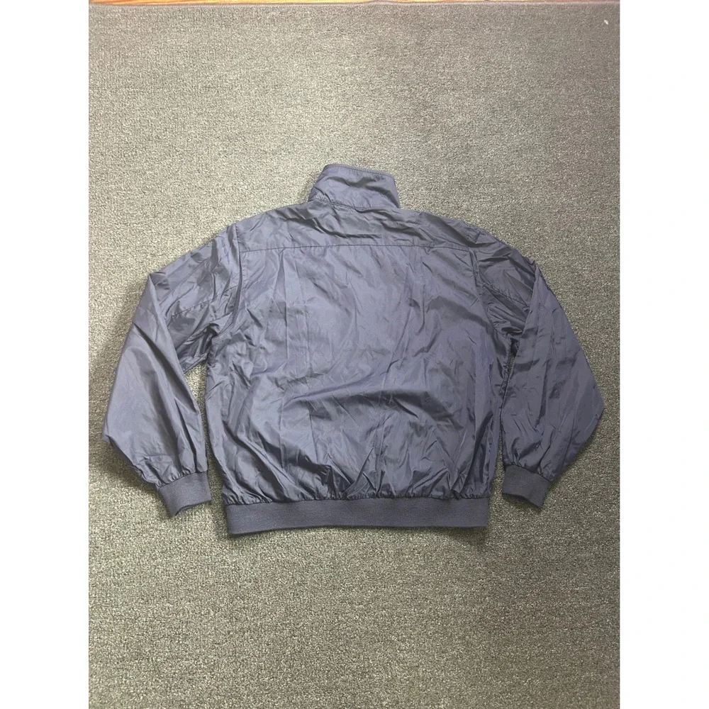 Vintage Izod Lacoste Windbreaker Jacket Navy Blue Mens Large Nylon Full Zip 90's